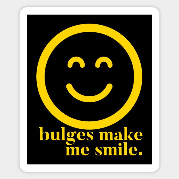 Bulges Make Me Smile Sticker by JasonLloyd